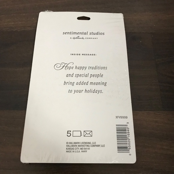 NEW 5 PACK Hallmark Merry Christmas Cards Envelopes Sentimental Studios - Picture 2 of 2